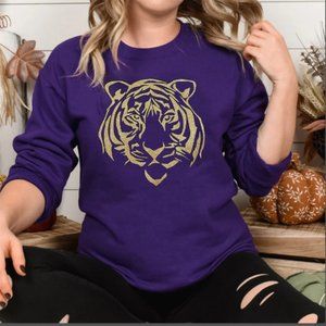 Tigers Louisiana Football Shirt GLITTER- Tigers Game Day Shirt